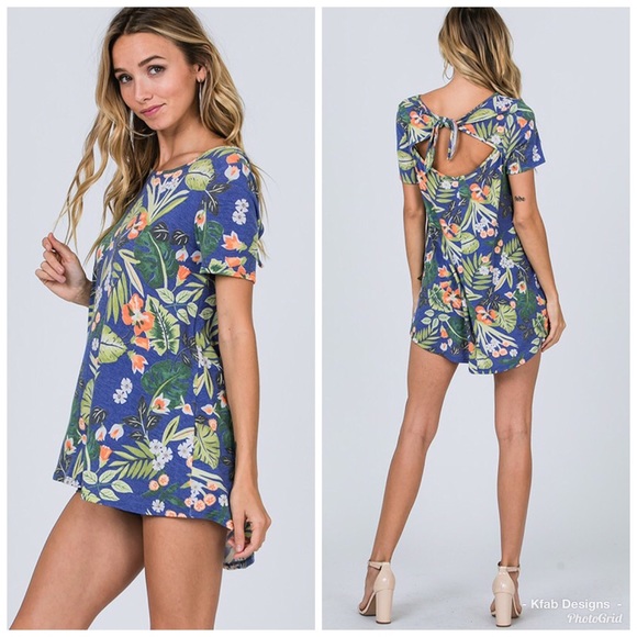 🌴LAST 2! Tropical 🐠 Print Hi Lo Tunic! love ❤️ - Picture 4 of 5